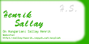 henrik sallay business card